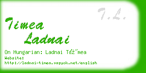 timea ladnai business card